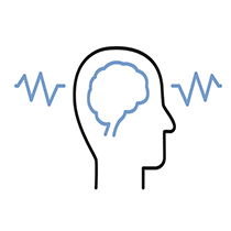 Stressed brain icon